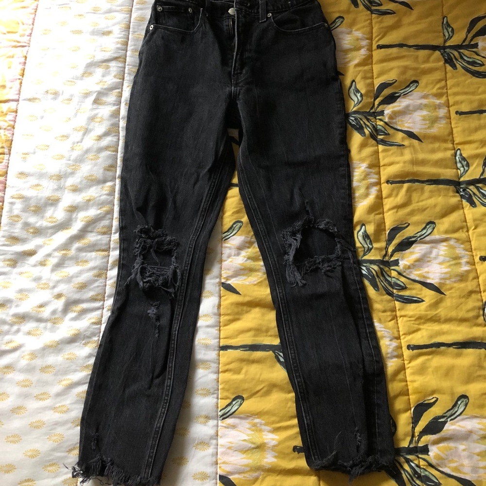 Abercrombie high rise mom jeans